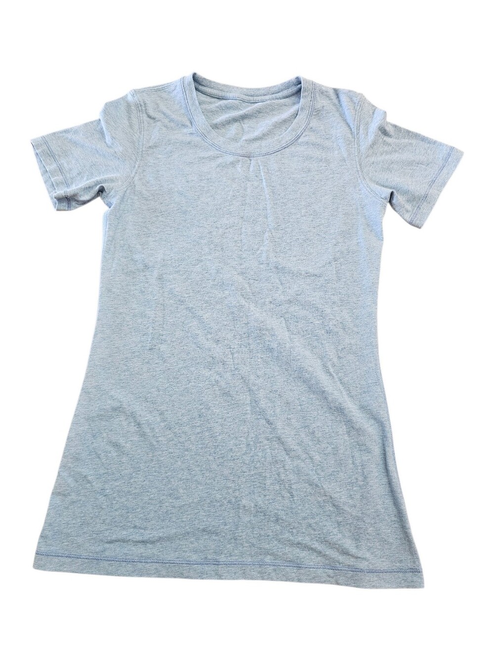 Lululemon Heathered Blue Short Sleeve Tee Shirt Size 2